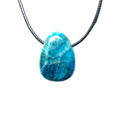 Pendentif cabochon en Apatite bleue | Dans les Yeux de Gaïa