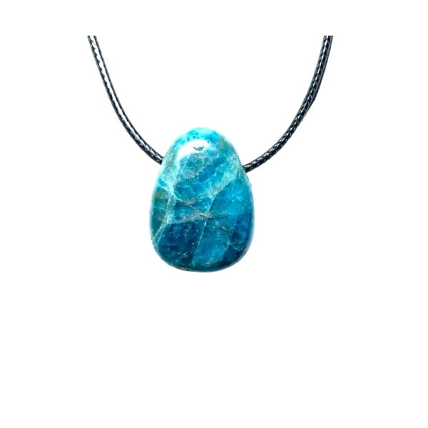 Pendentif cabochon en Apatite bleue | Dans les Yeux de Gaïa