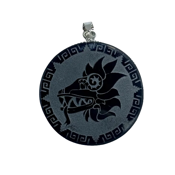 Pendentif Dragon en Obsidienne | Dans Les Yeux  De Gaia