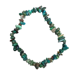 Bracelet chips chrysocolle - vue du dessus | Dans les Yeux de Gaïa