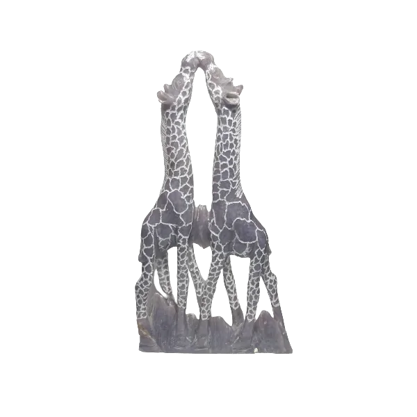 Sculpture de Girafe en Lépidolite 1 | Dans les yeux de Gaïa