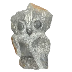 Sculpture de Hibou - de face | Dans les Yeux de Gaï