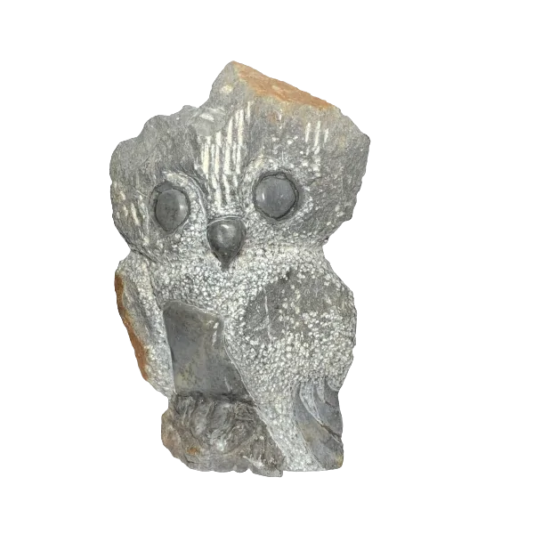 Sculpture de Hibou - de face | Dans les Yeux de Gaï