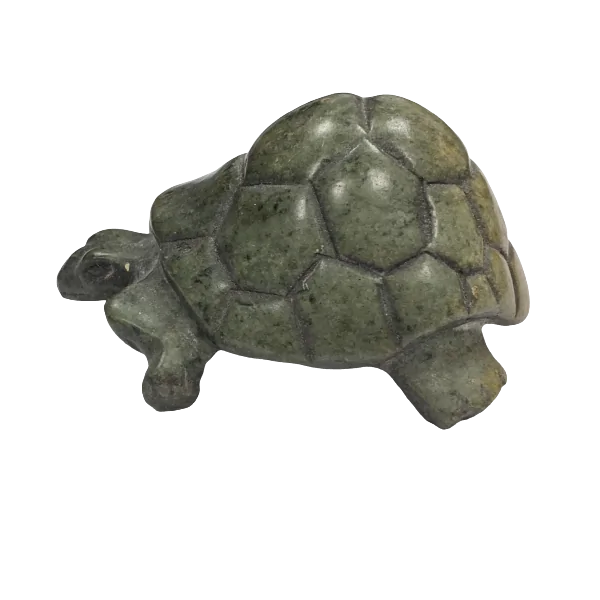 Tortue en Serpentine du Zimbabwe - de côté | Dans les Yeux de Gaïa