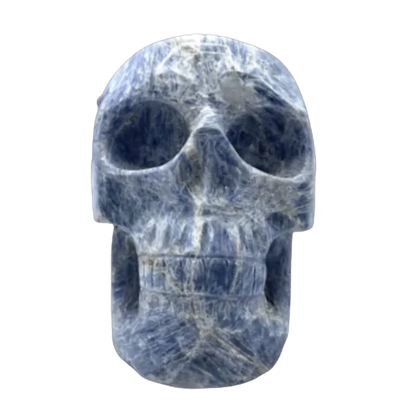 Crâne en Cyanite rare | Dans les yeux de Gaïa