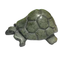 Tortue en Serpentine du Zimbabwe - de profil gauche | Dans les Yeux de Gaïa