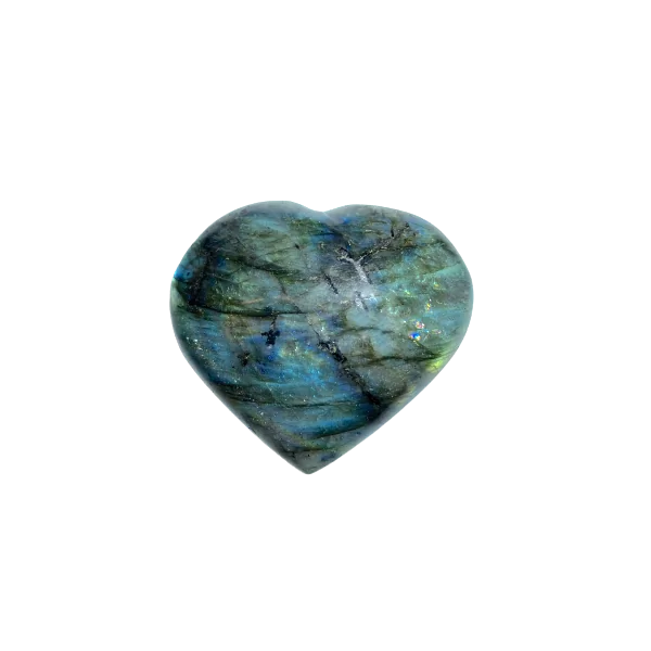 Coeur en labradorite | Dans les Yeux de Gaïa
