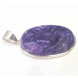 Pendentif en charoïte serti...