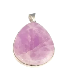 Pendentif en Kunzite serti en Argent 925 | Dans les yeux de Gaïa