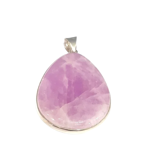 Pendentif en Kunzite serti en Argent 925 | Dans les yeux de Gaïa