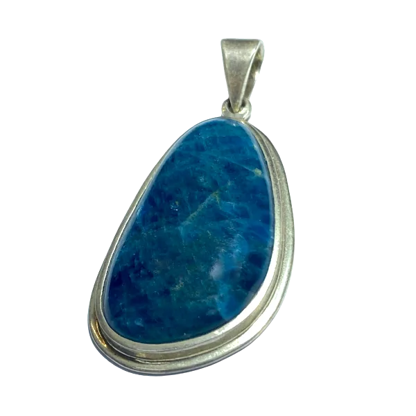 Pendentif en Apatite serti en Argent 925 | Dans les Yeux de Gaïa