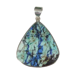Pendentif Jaspe Océan Triangle - face | Dans les Yeux de Gaïa
