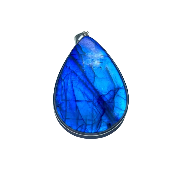 Pendentif en Labradorite serti sur argent 925 1 | Dans les yeux de Gaïa