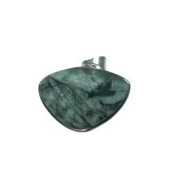 Pendentif en Émeraude serti sur Argent 925 1 | Dans les yeux de Gaïa