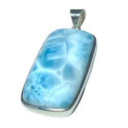 Pendentif en Larimar serti...