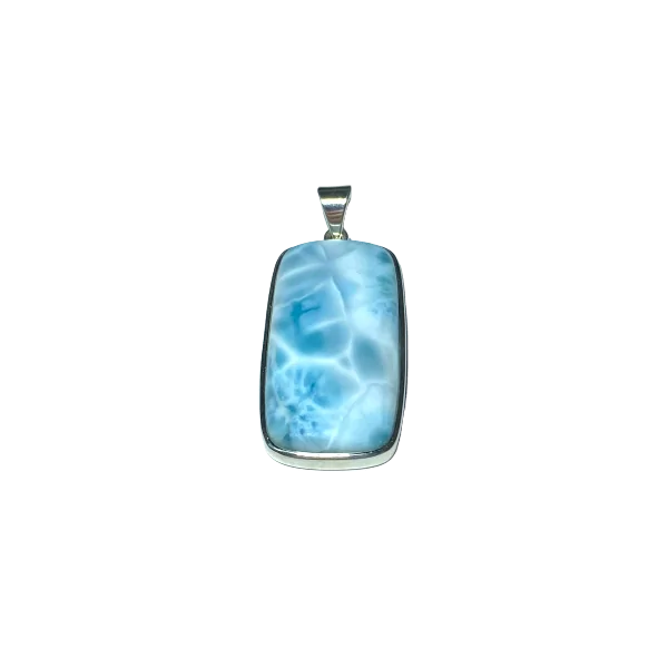 Pendentif en Larimar serti en Argent 925 |Dans les Yeux de Gaïa