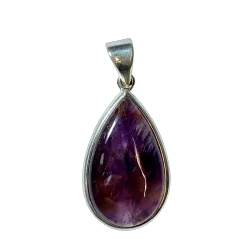 Pendentif en Superseven serti sur Argent 925 - de face | Dans les Yeux de Gaïa
