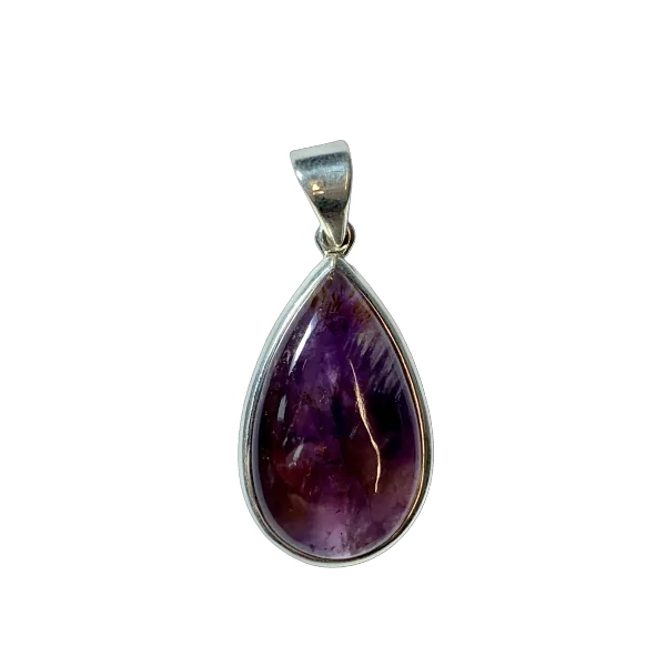 Pendentif en Superseven serti sur Argent 925 - de face | Dans les Yeux de Gaïa