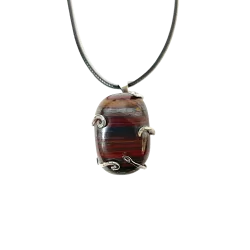 Pendentif en Oeil de Fer | Pendentifs en Minéraux | Dans les yeux de Gaïa