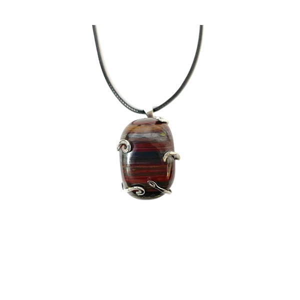 Pendentif en Oeil de Fer | Pendentifs en Minéraux | Dans les yeux de Gaïa