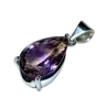 Pendentif en Amétrine Facetté serti sur Argent 925 - de côté | Dans les Yeux de Gaïa