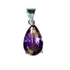 Pendentif en Amétrine Facetté serti sur Argent 925 - de face | Dans les Yeux de Gaïa
