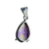 Pendentif en Amétrine Facetté serti sur Argent 925 - de dos | Dans les Yeux de Gaïa