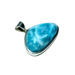 Pendentif en Larimar serti...
