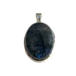 Pendentif en Labradorite serti en Argent 925 | Dans les Yeux de Gaïa