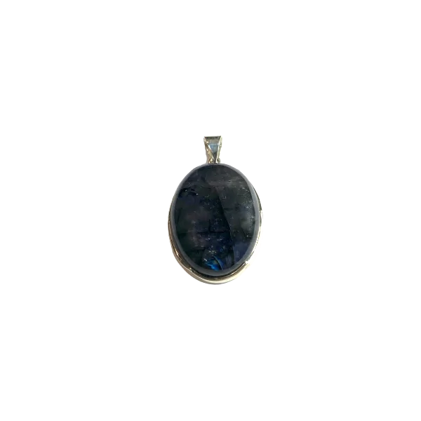 Pendentif en Labradorite serti en Argent 925 | Dans les Yeux de Gaïa
