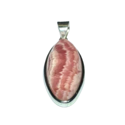 Pendentif en Rhodochrosite sertie en Argent 925 | Dans les Yeux de Gaïa