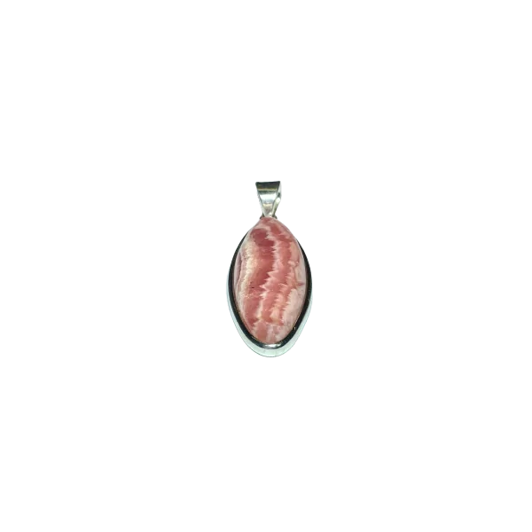 Pendentif en Rhodochrosite sertie en Argent 925 | Dans les Yeux de Gaïa