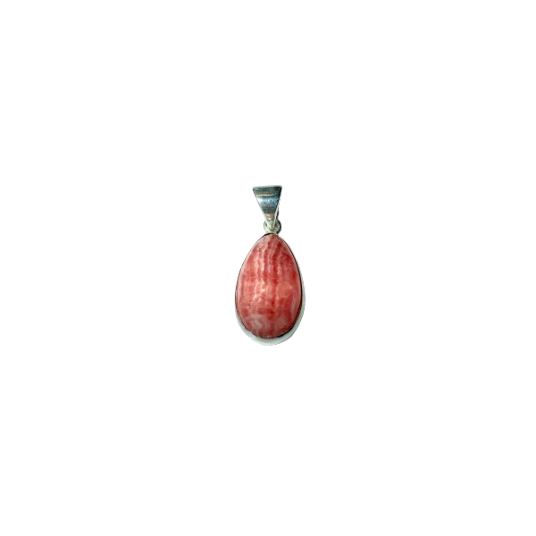 Pendentif en Rhodochrosite sertie en Argent 925 | Dans les Yeux de Gaïa