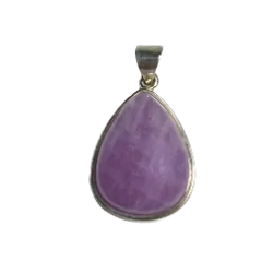 Pendentif en Kunzite serti en Argent 925 | Dans les Yeux de Gaïa