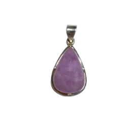 Pendentif en Kunzite sertie en Argent 925 | Dans les Yeux de Gaïa