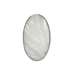 Bague en Scolécite sertie en Argent 925 - Dans les Yeux de Gaïa