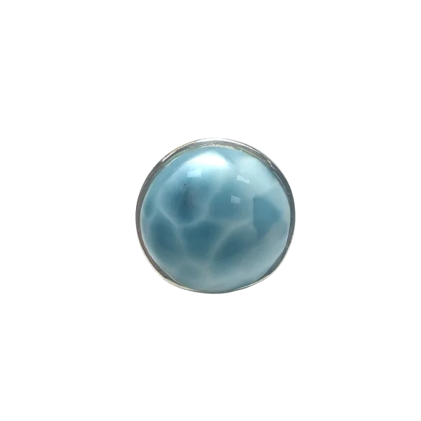 Bague en Larimar serti en Argent 925 - Dans les Yeux de Gaïa
