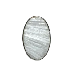 Bague en Scolécite sertie en Argent 925 | Dans les Yeux de Gaïa