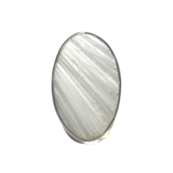 Bague en Scolécite serti sur Argent 925 - Dans les Yeux de Gaïa