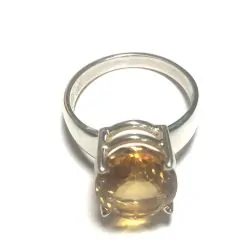 Bague en Citrine sertie en...