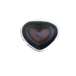 Bague en Obsidienne Oeil Céleste serti en Argent 925 | Dans les Yeux de Gaïa
