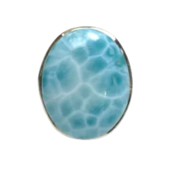 Bague en Larimar serti en Argent 925 | Dans les Yeux de Gaïa