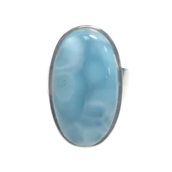 Bague en Larimar serti sur Argent 925 | Minéraux - Lithothérapie
