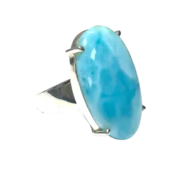 Bague en Larimar serti en...
