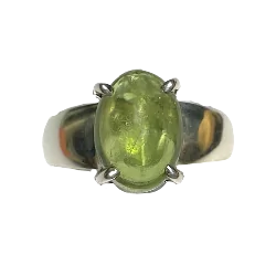 Bague en Péridot serti en Argent 925 1 l Dans les yeux de Gaïa