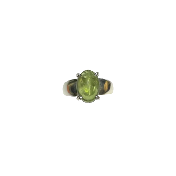 Bague en Péridot serti en Argent 925 1 l Dans les yeux de Gaïa