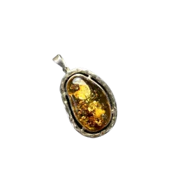 Pendentif Ambre en Argent 925