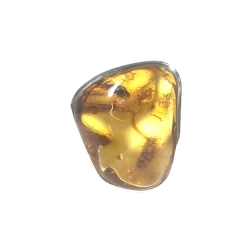Bague en Ambre serti en Argent 925 - Dans les Yeux de Gaïa