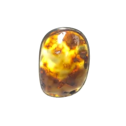Bague en Ambre serti en Argent 925 - Dans les Yeux de Gaïa