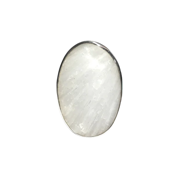 Bague en Scolécite sertie sur argent 925 | Dans les yeux de Gaïa